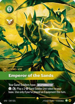 Azir - Emperor of the Sands (Overnumbered) (247/221) [Spiritforged] Foil - Deck Out Gaming