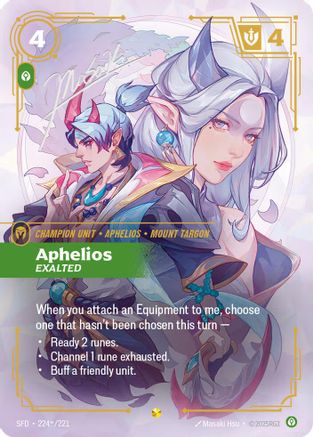 Aphelios - Exalted (Signature) (224*/221) [Spiritforged] Foil - Deck Out Gaming