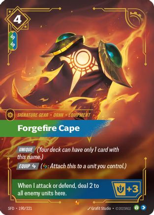 Forgefire Cape (190/221) [Spiritforged] Foil - Deck Out Gaming