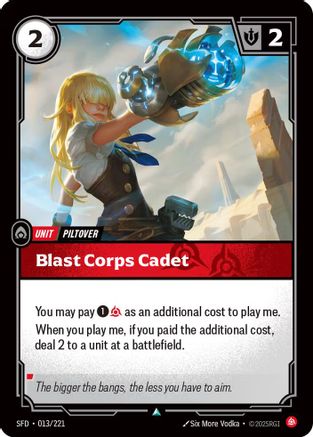 Blast Corps Cadet (013/221) [Spiritforged] Foil - Deck Out Gaming