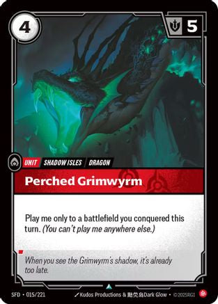 Perched Grimwyrm (015/221) [Spiritforged] - Deck Out Gaming