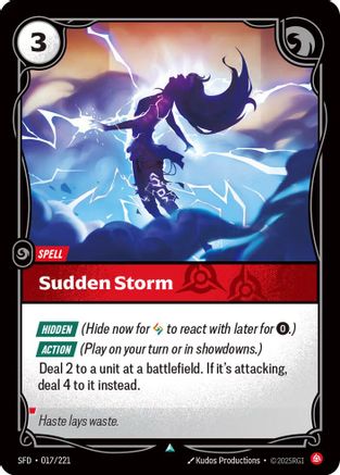 Sudden Storm (017/221) [Spiritforged] Foil - Deck Out Gaming
