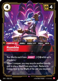 Rumble - Hotheaded (026/221) [Spiritforged] Foil - Deck Out Gaming