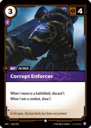 Corrupt Enforcer (123/221) [Spiritforged] Foil - Deck Out Gaming