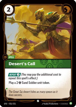 Desert's Call (031/221) [Spiritforged] Foil - Deck Out Gaming