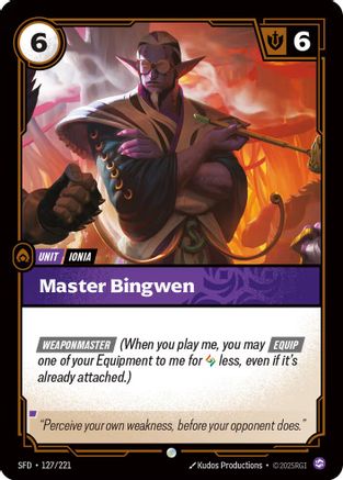 Master Bingwen (127/221) [Spiritforged] Foil - Deck Out Gaming