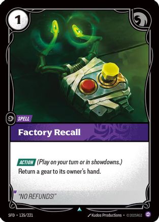 Factory Recall (135/221) [Spiritforged] - Deck Out Gaming