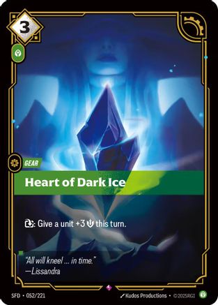Heart of Dark Ice (052/221) [Spiritforged] Foil - Deck Out Gaming