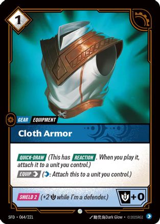Cloth Armor (064/221) [Spiritforged] Foil - Deck Out Gaming