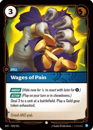 Wages of Pain (070/221) [Spiritforged] Foil - Deck Out Gaming