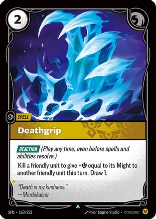 Deathgrip (163/221) [Spiritforged] Foil - Deck Out Gaming