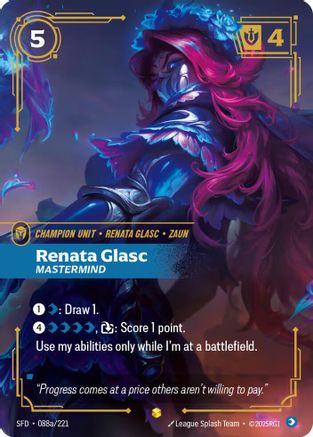 Renata Glasc - Mastermind (Alternate Art) (088a/221) [Spiritforged] Foil - Deck Out Gaming