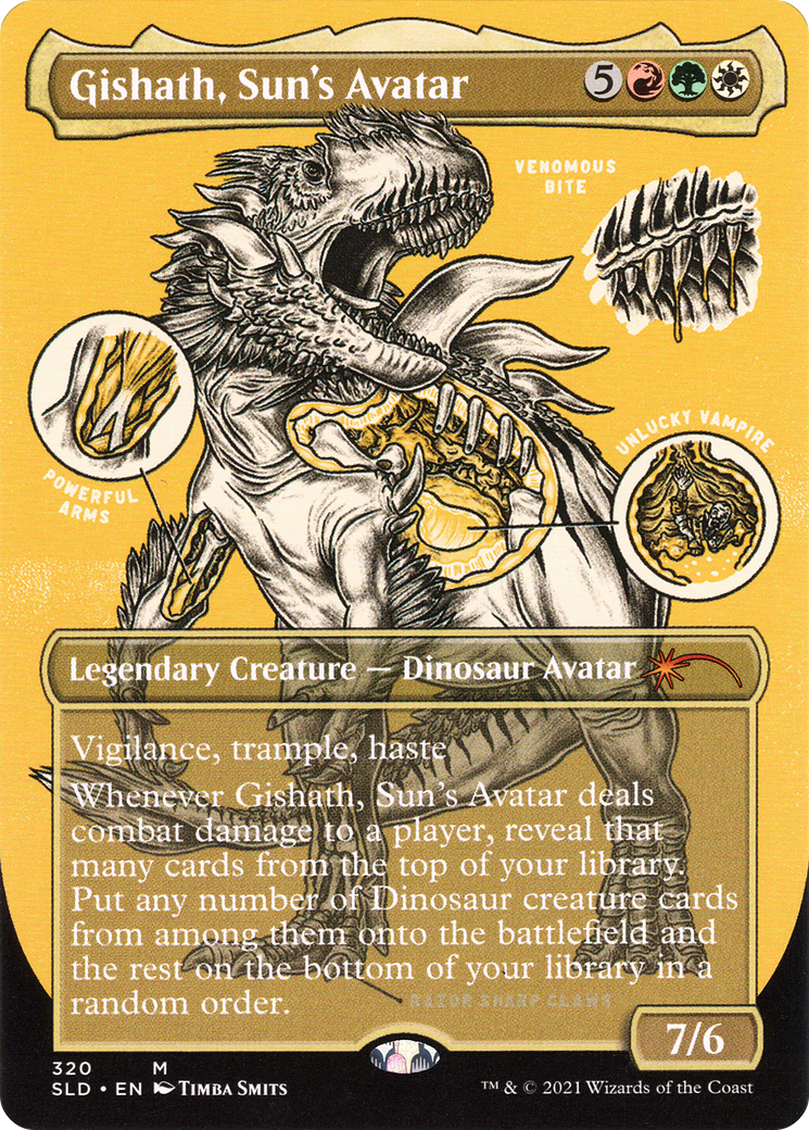 Gishath, Sun's Avatar (320) [Secret Lair Drop Series] etched - Deck Out Gaming