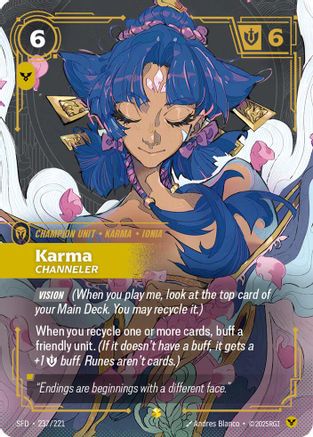 Karma - Channeler (Overnumbered) (237/221) [Spiritforged] Foil - Deck Out Gaming