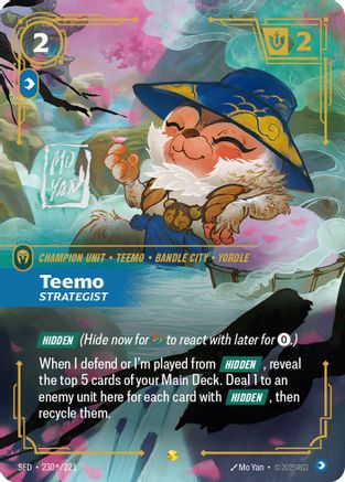 Teemo - Strategist (Signature) (230*/221) [Spiritforged] Foil - Deck Out Gaming