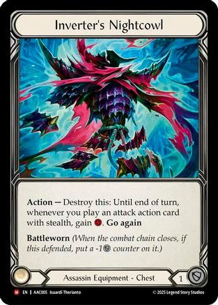 Inverter's Nightcowl (AAC005) [Armory Deck: Arakni] Rainbow Foil - Deck Out Gaming