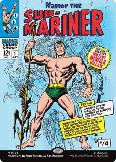 Namor The Sub-Mariner (Borderless) (391) [Marvel Super Heroes] foil - Deck Out Gaming