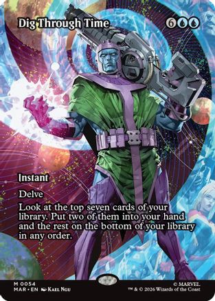 Dig Through Time (Borderless) (54) [Marvel Universe Eternal-Legal] foil - Deck Out Gaming