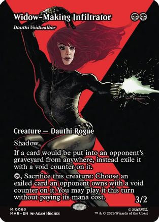 Widow-Making Infiltrator - Dauthi Voidwalker (Borderless) (63) [Marvel Universe Eternal-Legal] foil - Deck Out Gaming