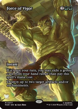Force of Vigor (Borderless) (77) [Marvel Universe Eternal-Legal] foil - Deck Out Gaming