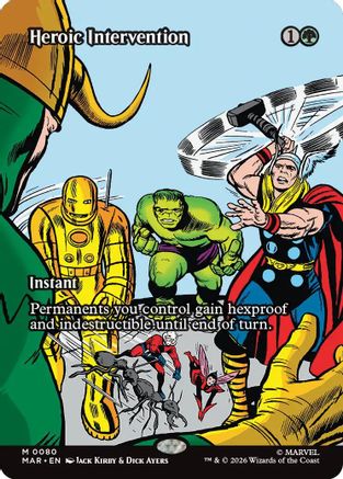 Heroic Intervention (0080) (Borderless) (80) [Marvel Universe Eternal-Legal] - Deck Out Gaming