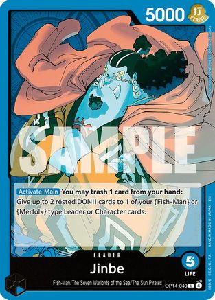 Jinbe - OP14-040 (OP14-040) [The Azure Sea's Seven] - Deck Out Gaming