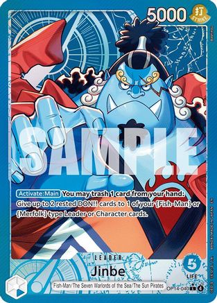 Jinbe - OP14-040 (Alternate Art) (OP14-040) [The Azure Sea's Seven] Foil - Deck Out Gaming