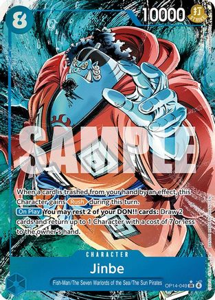 Jinbe - OP14-049 (Alternate Art) (OP14-049) [The Azure Sea's Seven] Foil - Deck Out Gaming