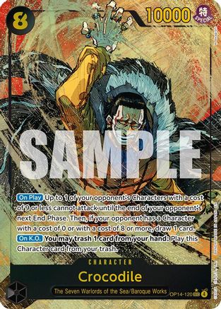 Crocodile - OP14-120 (Alternate Art) (OP14-120) [The Azure Sea's Seven] Foil - Deck Out Gaming