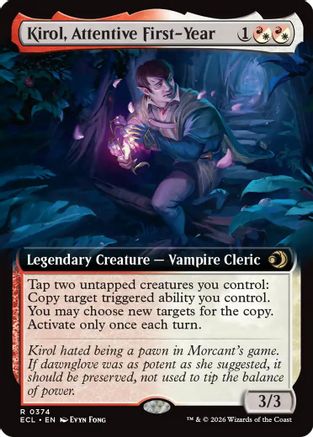 Kirol, Attentive First-Year (Extended Art) (374) [Lorwyn Eclipsed] foil - Deck Out Gaming