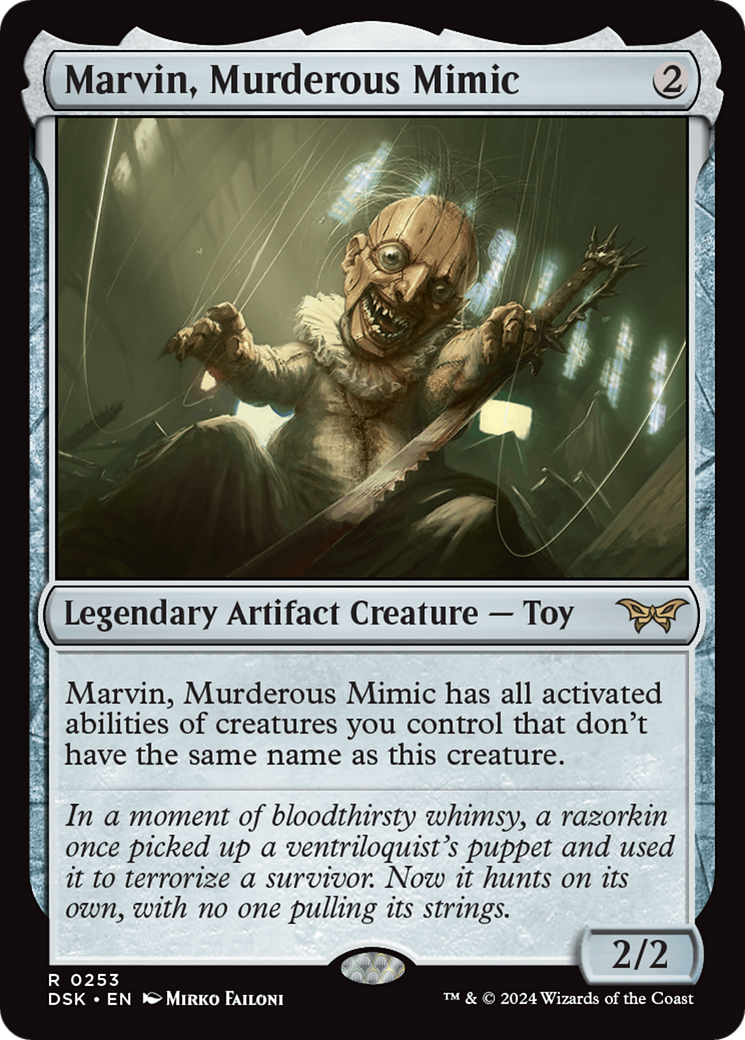 Marvin, Murderous Mimic (253) [Duskmourn: House of Horror] foil - Deck Out Gaming