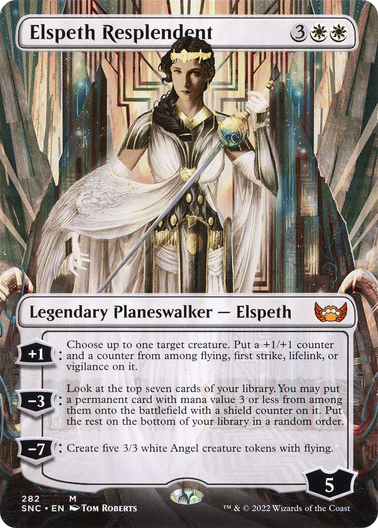 Elspeth Resplendent (Borderless) (282) [Streets of New Capenna] foil - Deck Out Gaming