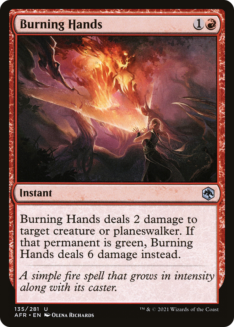 Burning Hands (135) [Adventures in the Forgotten Realms] foil - Deck Out Gaming