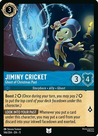 Jiminy Cricket - Ghost of Christmas Past (146/204) [Winterspell] Cold Foil - Deck Out Gaming