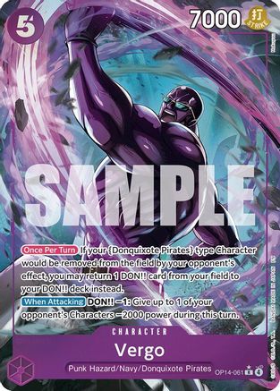 Vergo (Alternate Art) (OP14-061) [The Azure Sea's Seven] Foil - Deck Out Gaming