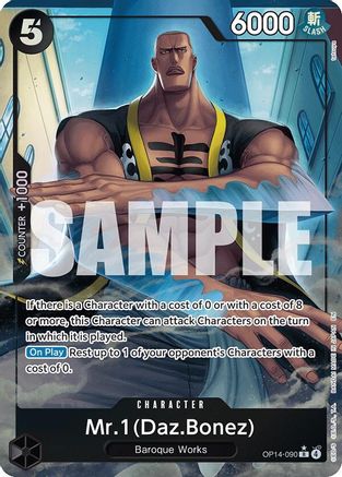 Mr.1 (Daz.Bonez) (Alternate Art) (OP14-090) [The Azure Sea's Seven] Foil - Deck Out Gaming