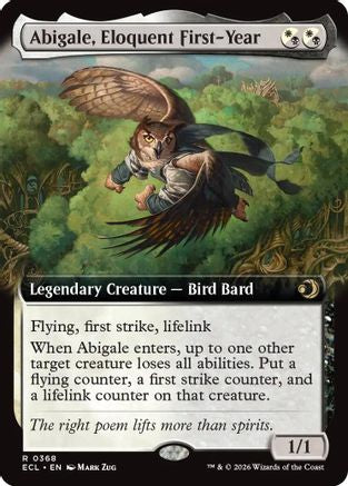 Abigale, Eloquent First-Year (Extended Art) (368) [Lorwyn Eclipsed] foil - Deck Out Gaming