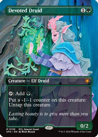 Devoted Druid (Borderless) (138) [Special Guests] foil - Deck Out Gaming
