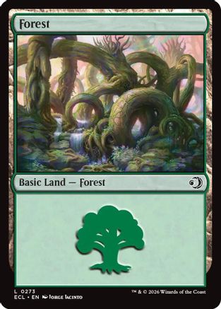 Forest (0273) (273) [Lorwyn Eclipsed] foil - Deck Out Gaming
