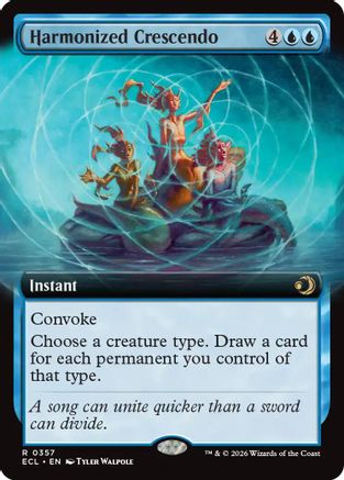 Harmonized Crescendo (Extended Art) (357) [Lorwyn Eclipsed] foil - Deck Out Gaming
