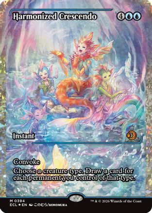 Harmonized Crescendo (0394) (Showcase) (Fracture Foil) (394) [Lorwyn Eclipsed] foil - Deck Out Gaming
