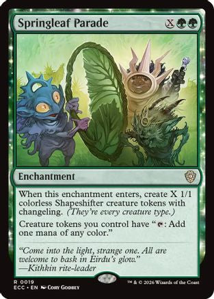 Springleaf Parade (19) [Commander: Lorwyn Eclipsed] - Deck Out Gaming