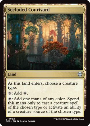 Secluded Courtyard (62) [Commander: Lorwyn Eclipsed] - Deck Out Gaming