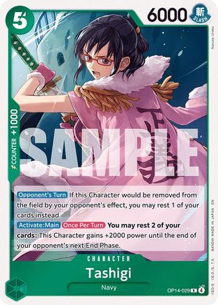 Tashigi (OP14-029) [The Azure Sea's Seven] Foil - Deck Out Gaming