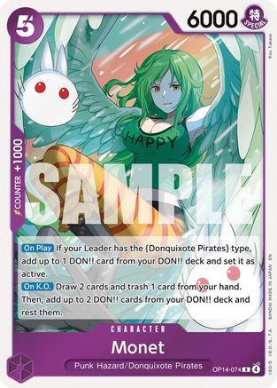 Monet (OP14-074) [The Azure Sea's Seven] Foil