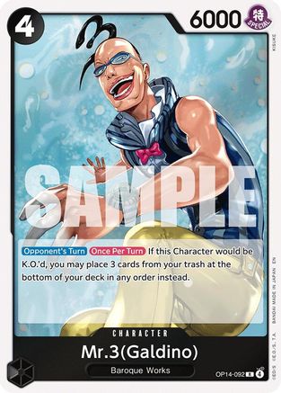 Mr.3(Galdino) (OP14-092) [The Azure Sea's Seven] Foil-1
