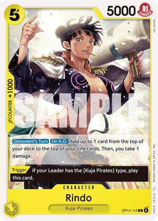 Rindo (OP14-115) [The Azure Sea's Seven] - Deck Out Gaming