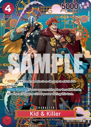 Kid & Killer - EB01-003 (SP) (EB01-003) [The Azure Sea's Seven] Foil - Deck Out Gaming