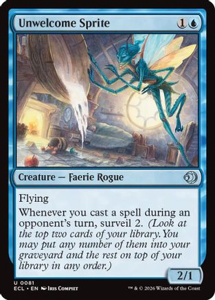 Unwelcome Sprite (81) [Lorwyn Eclipsed] - Deck Out Gaming
