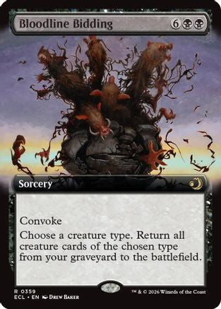 Bloodline Bidding (Extended Art) (359) [Lorwyn Eclipsed] foil - Deck Out Gaming